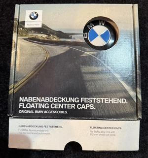 Floating Center Caps BMW – Set de 4 bucăți, Nou, Original - imagine 2