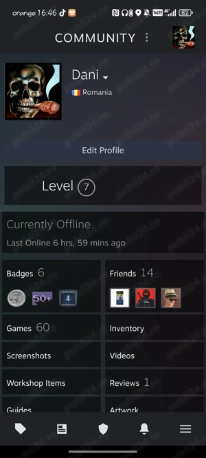 Vând cont de steam 800 de lei