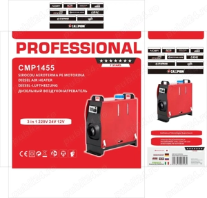 Siroco incalzitor auxiliar Diesel 12 24V+220V 3in1 Campion 9kw Nouu! - imagine 4