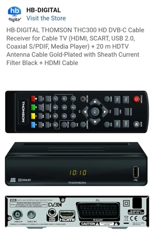 Telecomanda Thomson TCH300 noua pt HB Digital HD Dvb-C Receiver Cable