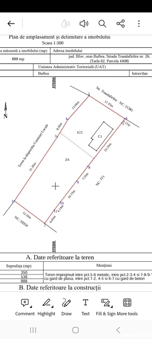 teren de vânzare în Buftea 
