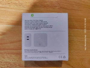 Incarcator retea Apple Dual USB-C Power Adapter 35W alb,(Super Ofertă). - imagine 2
