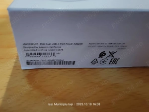 Incarcator retea Apple Dual USB-C Power Adapter 35W alb,(Super Ofertă). - imagine 3
