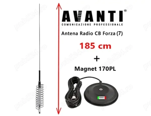Antena Statie Radio CB Mare Avanti Regale Plus 210cm Forza 7 si Magnet - imagine 3