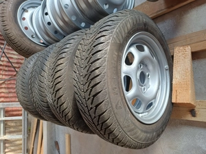 vand 4 genti de tabla R13 cu cauciucuri de iarna noi 165|70|R13  - imagine 2