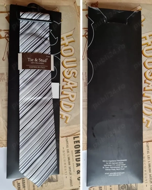cravată nouă, de lux - GQ tie&stud italian style - imagine 2