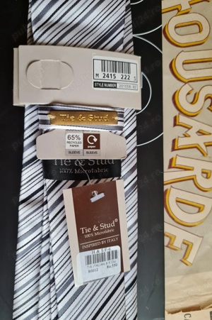 cravată nouă, de lux - GQ tie&stud italian style - imagine 4