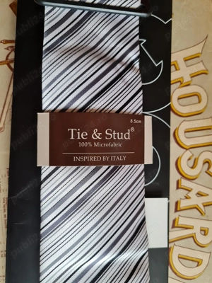 cravată nouă, de lux - GQ tie&stud italian style - imagine 3