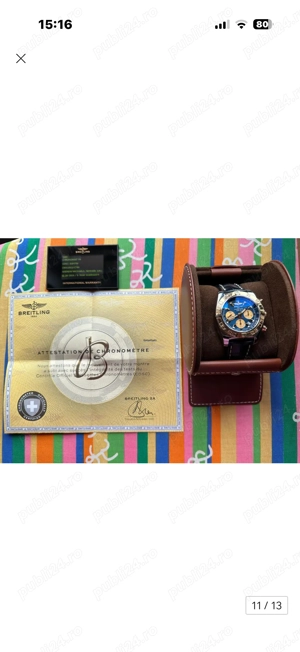 Vând ceas Breitling chronomat 44 original cu acte - imagine 2