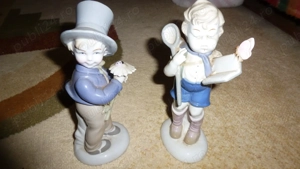 Pereche bibelouri portelan german -Botanistii (utilizat)