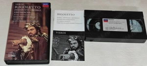 casete video originala - verdi rigoletto pavarotti wixell - gruberova de colectie