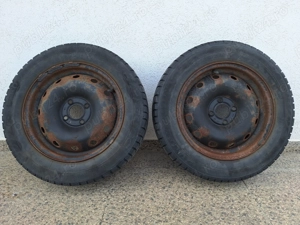 Jante de tabla cu cauciucuri de iarna stare buna - imagine 4