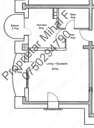 Studio (living + dormitor separat) | Nerva Traian Timpuri Noi | parcare | 499 EUR | comision 0% - imagine 10