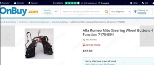 Butoane comenzi volan Alfa Romeo kit NOU - imagine 4