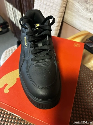 Pantofi sport Puma Flatform din piele neagră și piele ecologică Karmen Rebelle