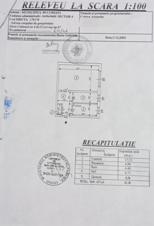 Proprietar, vând garsonieră cf.1, dec, parter din 4, Aleea Călinești 6, (Șos.Giurgiului), sector 4. - imagine 7