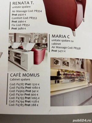 Spălător de păr profesional Maletti   model Maria, piele naturală, cu hidromasaj - imagine 3