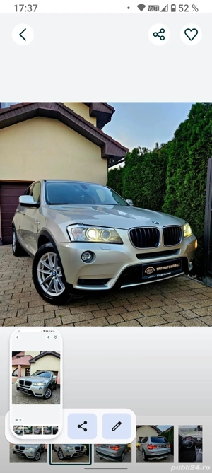 Vând Bmw X3, Xdrive, Xenon, Automat, Navi, Head Up Display