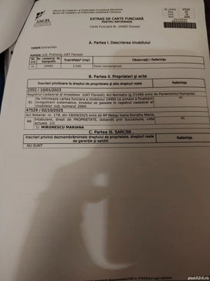 Vand teren extravilan 2500mp Floresti Prahova