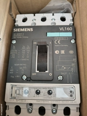 vand intrerupator trifazat siemens vl160