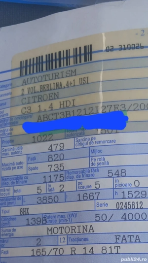 vand urgent citroen c3 