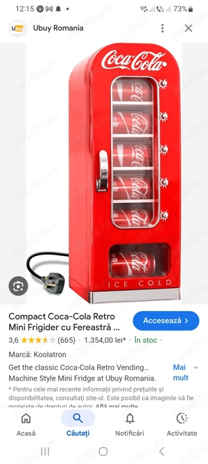 Mini Frigider Pentru Doze  12V   2,20V