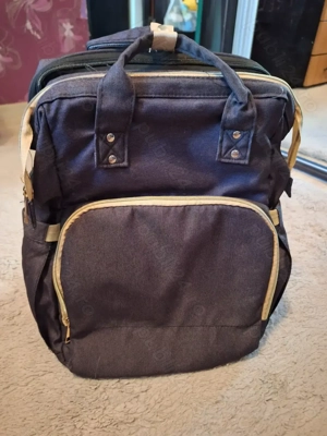 Geanta   Rucsac multifunctional pentru Scutece Bebelusi cu patut pliabil