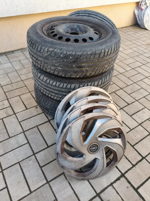 Anvelope vara 195 65 R15 + jante + capace Opel - imagine 3