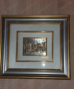 Tablou din argint 925 si suflat cu aur.