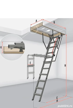 Vand scara access pod (modulara) 70x140