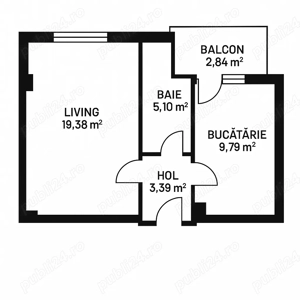 Proprietar-apart 1 camera , 41 mp  et 5 9 ,in   Complex rezidențial, A. Vlaicu - imagine 2