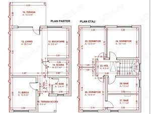 Duplex de lux, P+E, 120 mp, 5 camere, 3 băi, bine poziționat, Giroc, comision 0% - imagine 2