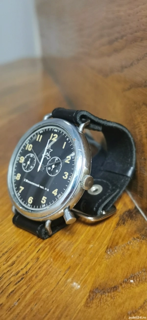 Kirova Marriage Molnija Captain sau Molnija Queen, CHK-28 19 rubine, ceas militar mono pusher