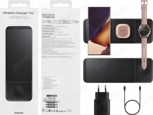 Incarcator wireless SAMSUNG Wireless Charger Trio EP-P6300TWEGEU, 9W, universal, QI, alb - imagine 4