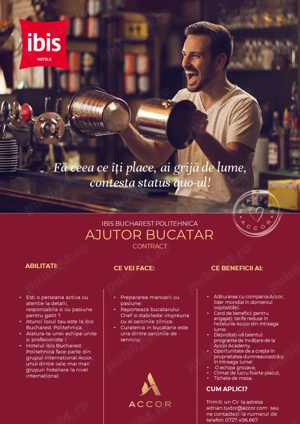 Angajare Ajutor de Bucatar