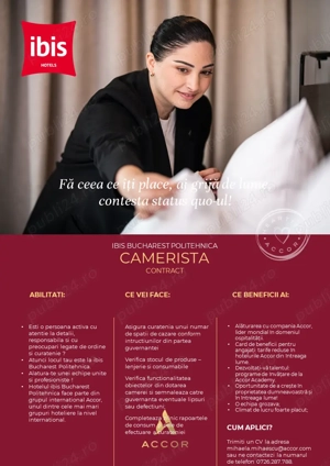 Angajare Camerista Ibis Politehnica Bucuresti - imagine 3