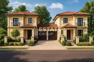 Duplex cu 4 camere despartit prin garaj in Mosnita Noua