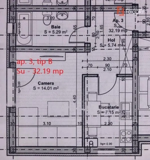 Comision 0% Apartament cu 1 camera  in GIROC - ID V54 - imagine 6
