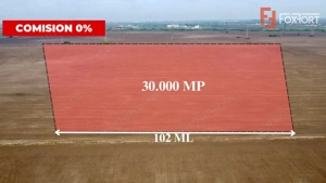 COMISION 0% Teren Extravilan 30.000 mp, front 102 ml, zona Dunca