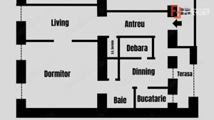 Apartament 2 camere 93 mp totali - terasa si balcon, zona Piata Victoriei - imagine 7