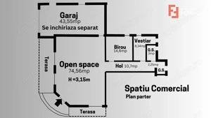 Spatiu Comercial de inchiriat, 113 mp, Sacalaz - pozitionare excelenta - imagine 2