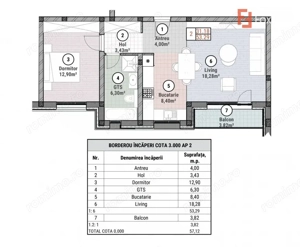 COMISION 0% Apartament cu 2 camere de 53,29 mp - Mosnita - Oportunitate - imagine 8