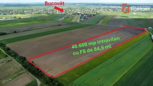 COMISION 0% Teren intravilan 40.600 mp cu front de 84,5 ml, zona Bucovat - imagine 2