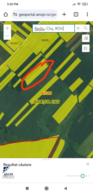 Vand teren extravilan, 4300mp, Rediu Cluj