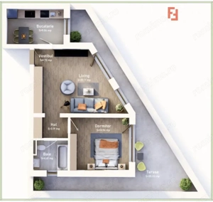 COMISION 0% Apartament cu 2 camere, terasa de 30 mp, bloc nou, zona Mehala