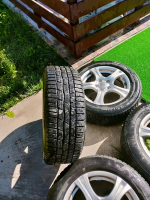 Vând roti Audi, jenti aliaj originale Audi cu anvelope bine Continental - imagine 3