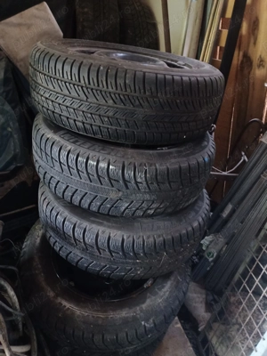 Vând 4 anvelope M S,1 vară complete de jante  - imagine 2