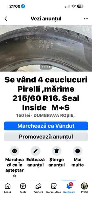 se vand 4 cauciucuri Pirelli