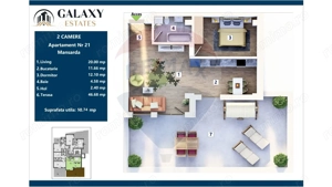 COMISION 0% Apartament 2 camere/ Tractorul / Galaxy Estates - imagine 2