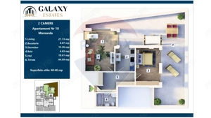 COMISION 0% Apartament 2 camere/ Tractorul / Galaxy Estates - imagine 3